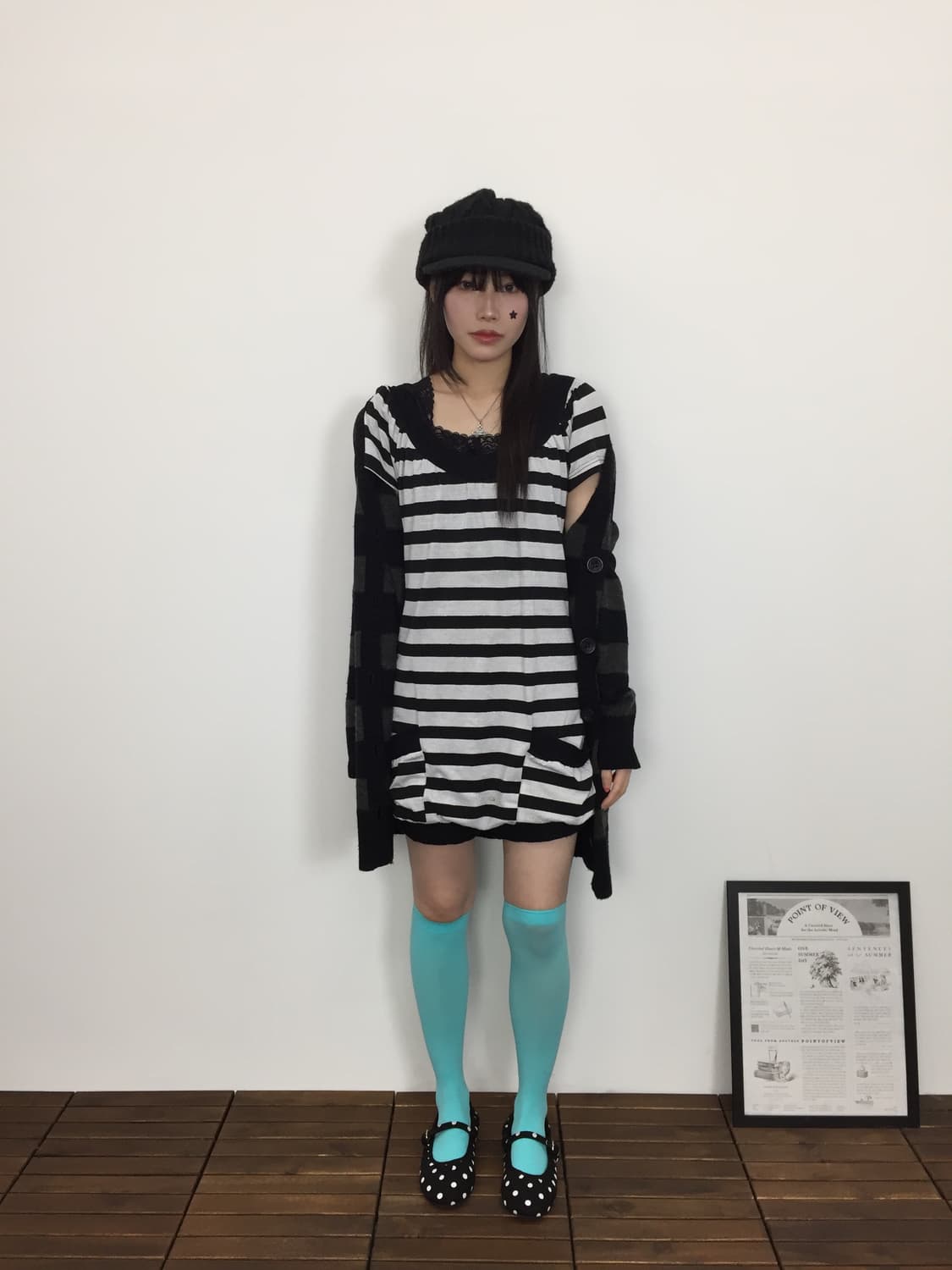Jpn Y2k Striped Mini Onepiece 상품이미지1