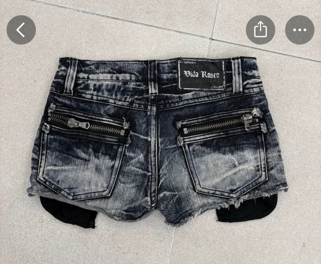 착샷ㅇ 펑크 스터드 워싱 반바지 상품이미지2