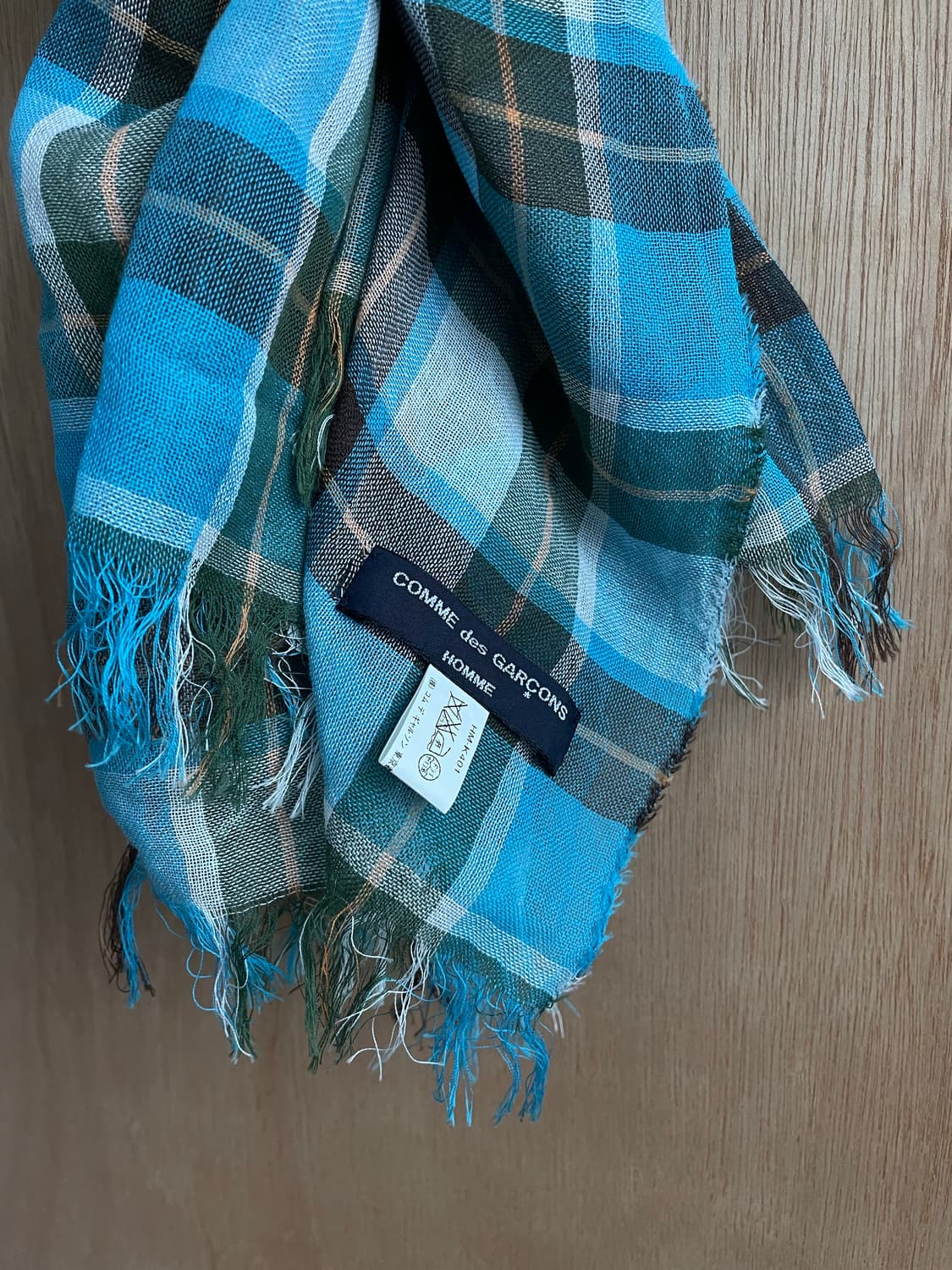 꼼데가르송 옴므 체크 패턴 머플러 상품이미지2