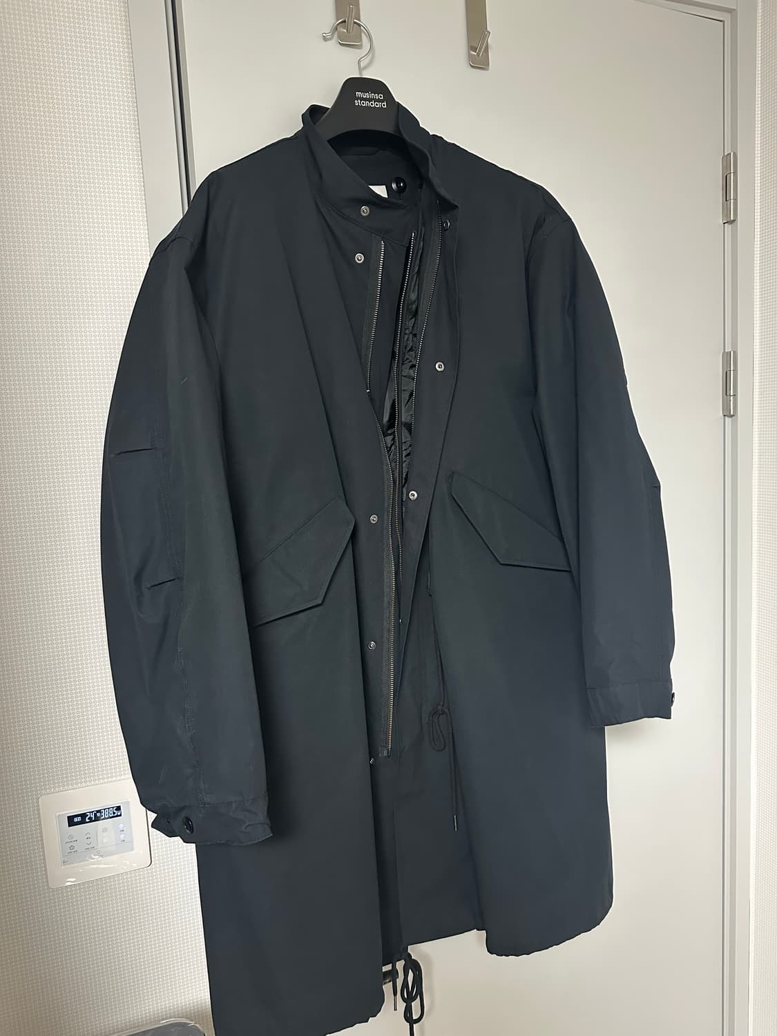 브라운야드 22fw 에센셜 파카 블랙 5사이즈 판매 상품이미지4