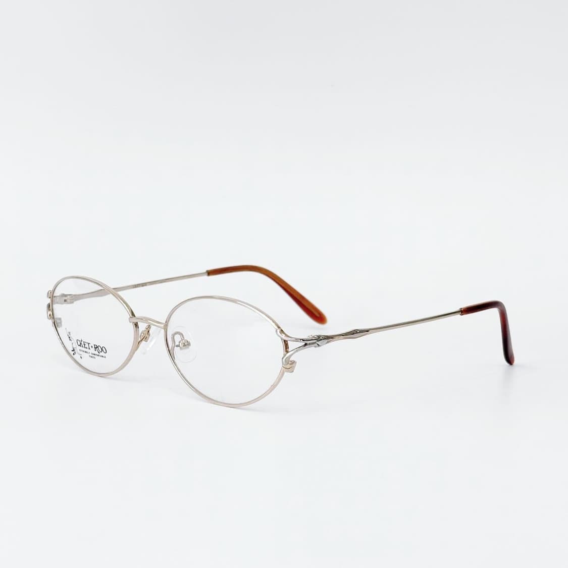 CKETROO 골드 오벌 메탈 데드스탁 빈티지안경 상품이미지1