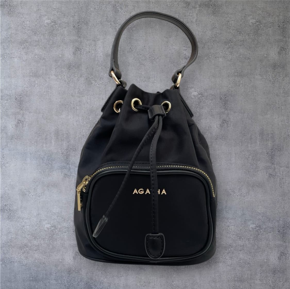 아가타 AGATHA 블랙 나일론 복조리백 토트 크로스백 상품이미지1