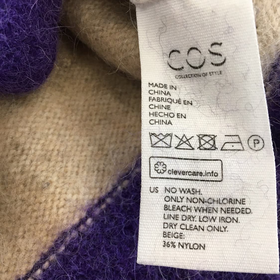 COS 코스 앙고라 컬러블록니트 M 상품이미지6