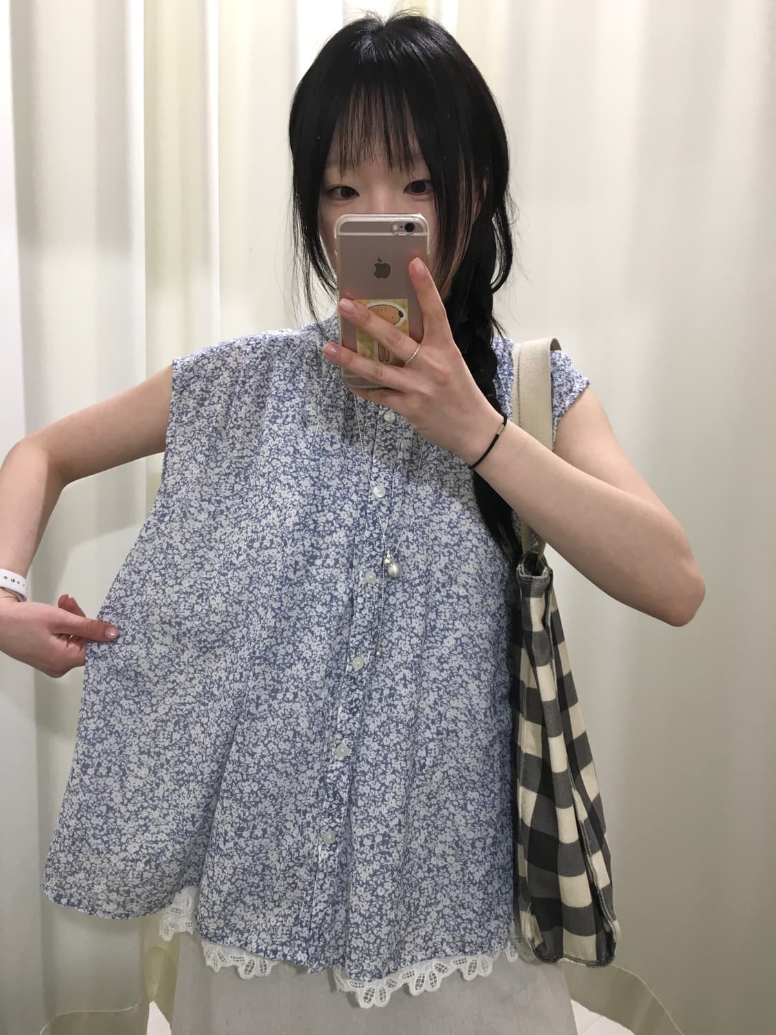 잔꽃 민소매 블라우스 상품이미지7