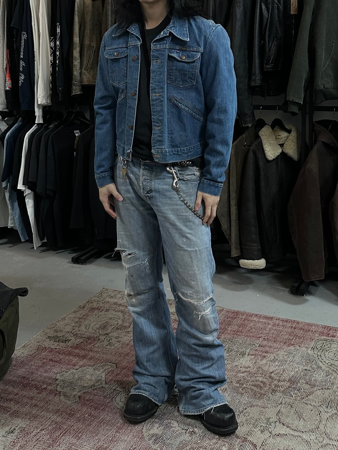 70’s USA Made 랭글러 126MJ 셀비지 데님 자켓 상품이미지2