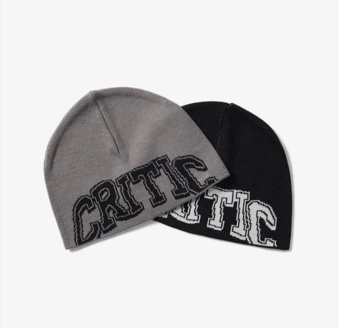 [새상품] 크리틱 멜팅 로고 비니 블랙 상품이미지3