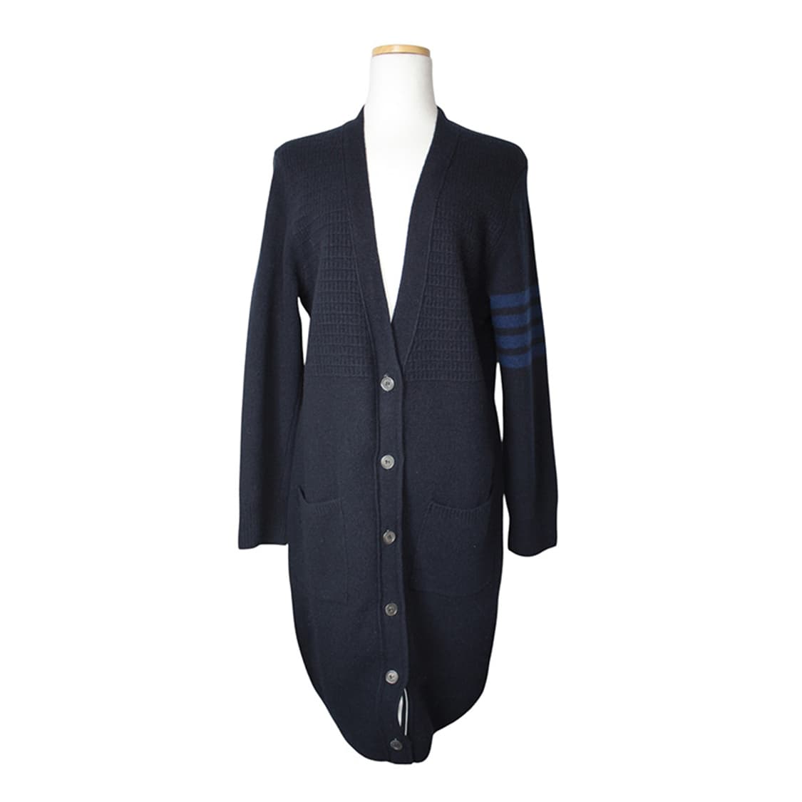 톰 브라운 미드나잇블루 울캐시미어 롱 가디건 66 상품이미지1