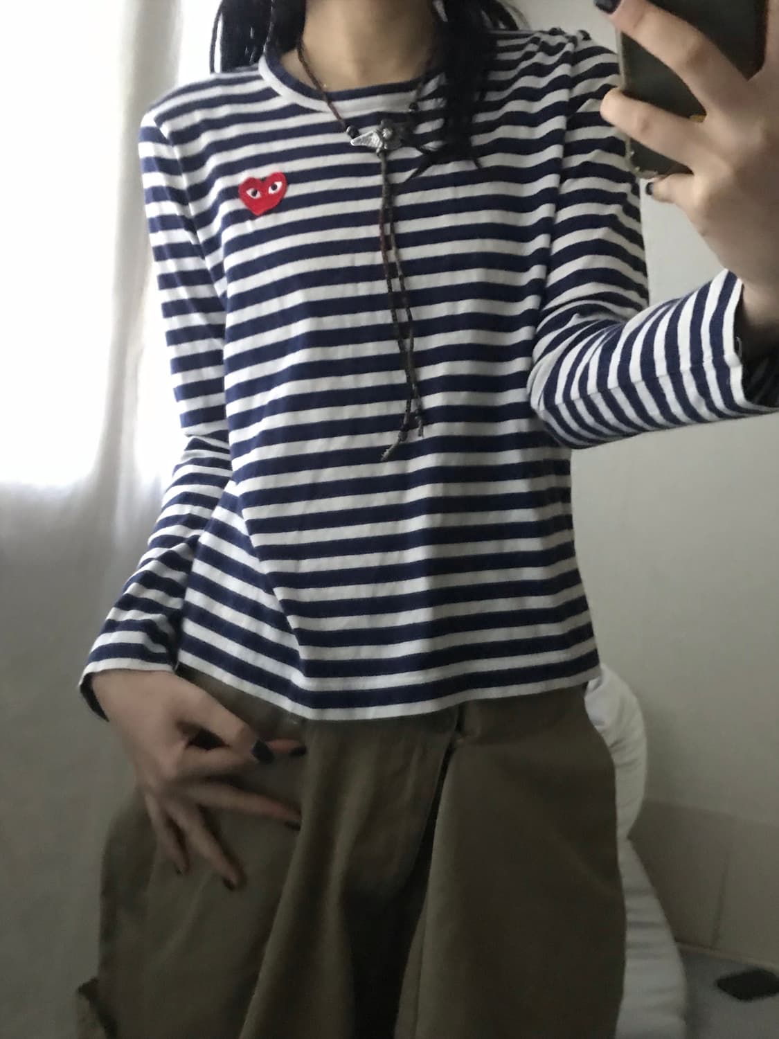 꼼데가르송 네이비 스트라이프 롱슬리브 상품이미지7