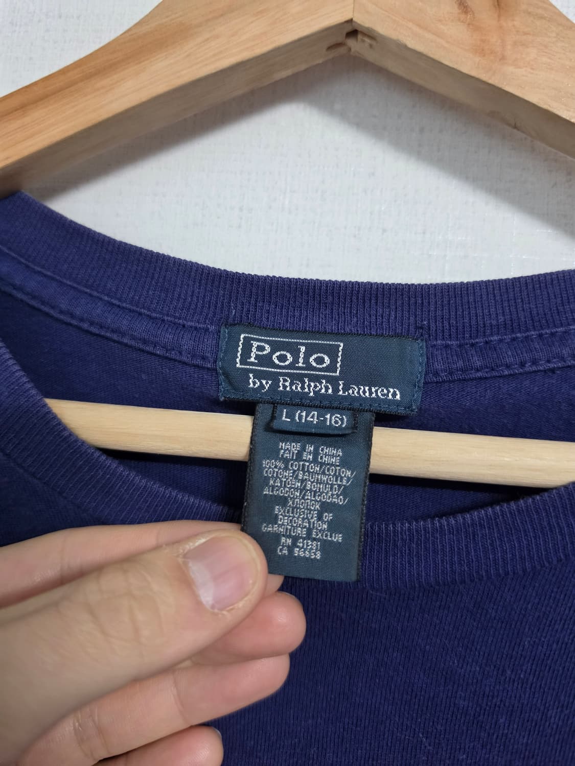 폴로 랄프로렌  블루 빅포니 프랑스 롱슬리브 14-16 상품이미지3