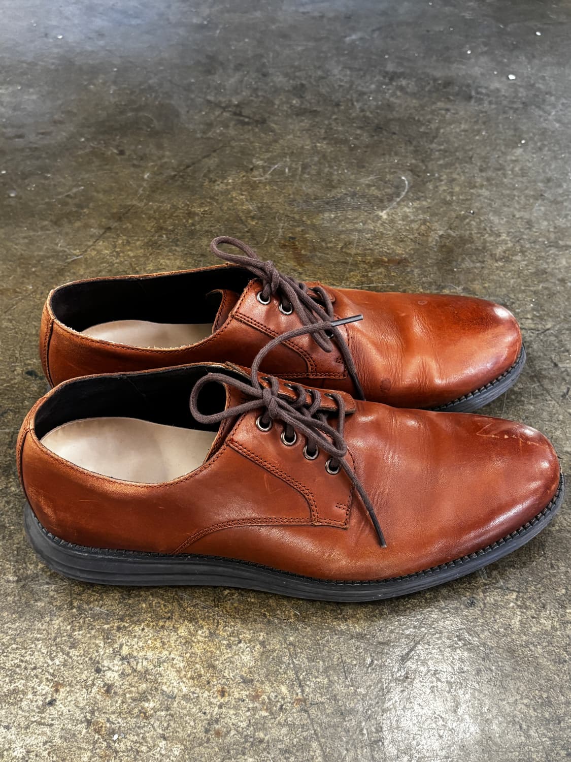 콜한 남성 브라운 가죽 구두 275mm 상품이미지3