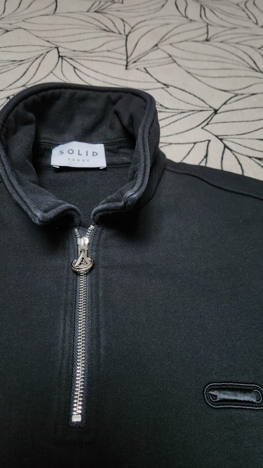 솔리드옴므 남성 하프집업 블랙 105 상품이미지3