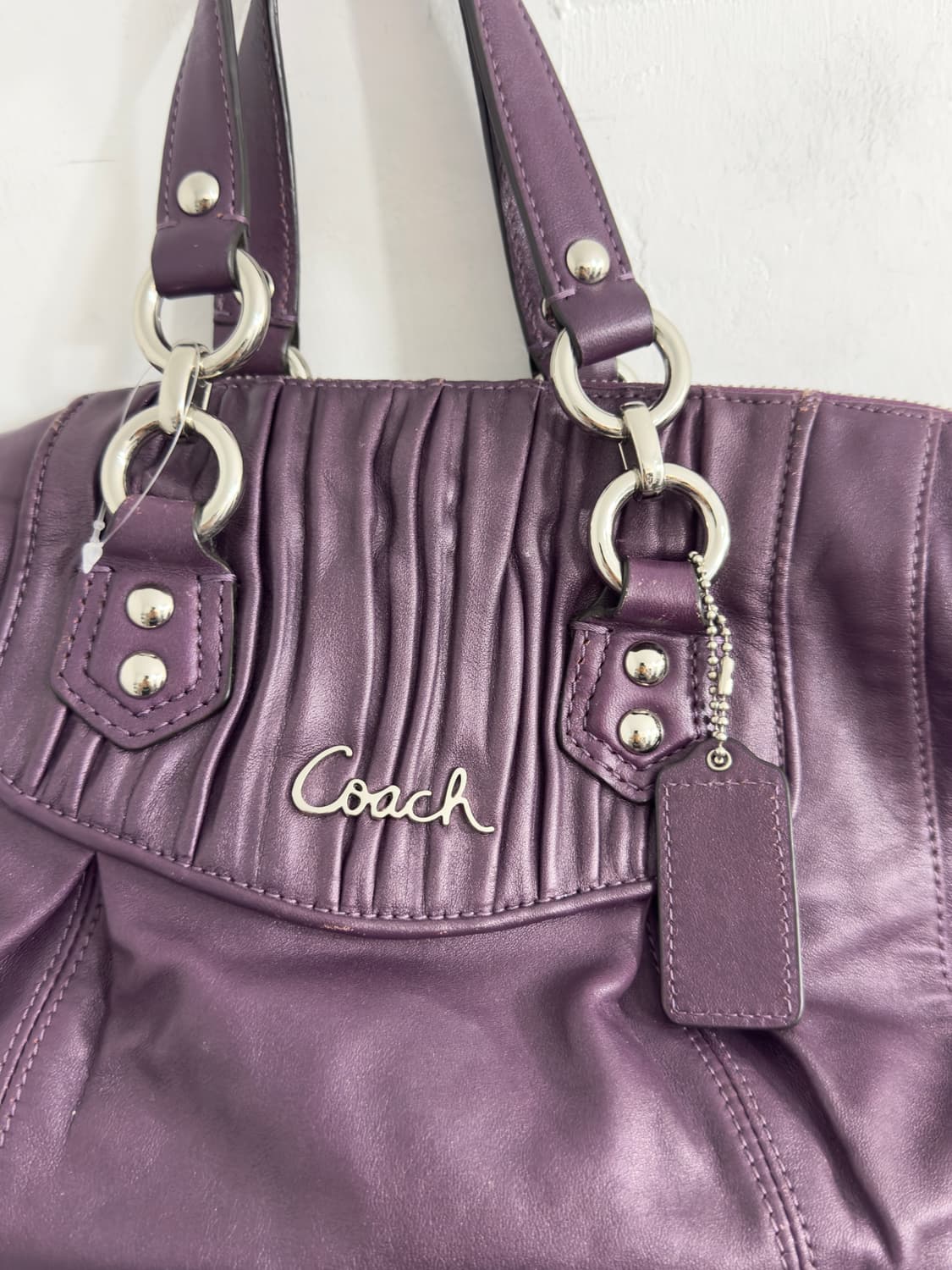 coach purple leather bag 상품이미지5