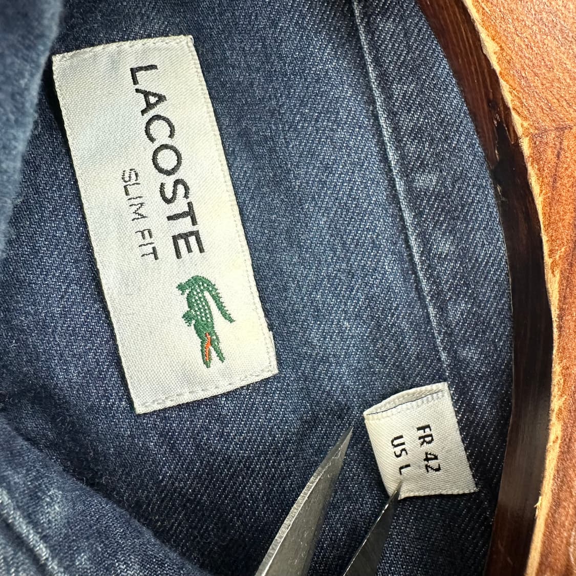 LACOSTE 라코스테 데님 슬림핏 셔츠 남방 L사이즈 상품이미지7