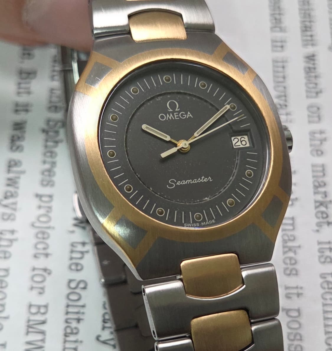 빈티지 오메가 씨마스터 폴라리스 최상위 18K콤비 흑판 브레이슬릿 ver 상품이미지2