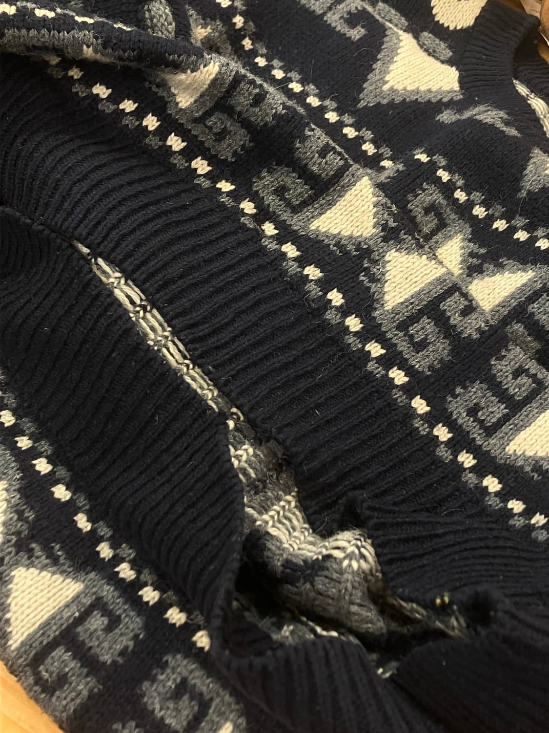 빈티지 무늬 니트 네이비 #csz2328 상품이미지6