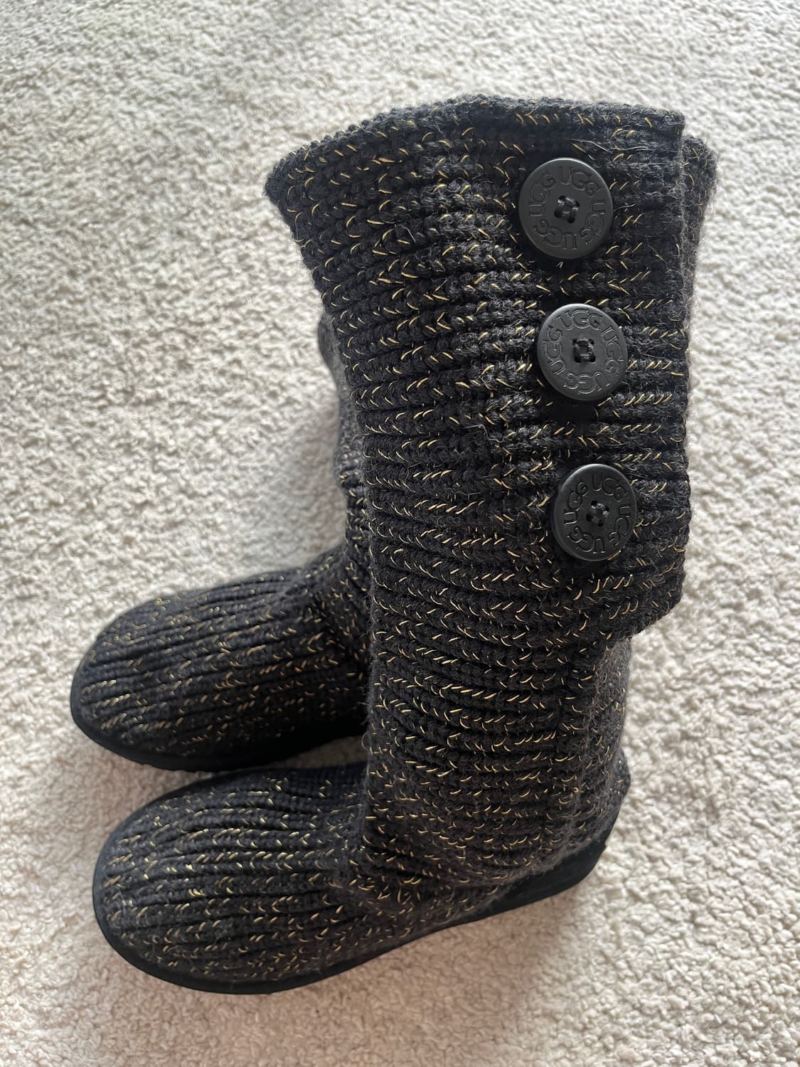 (새상품 희귀템) 어그 니트 카디 부츠 블랙 (230) 상품이미지8