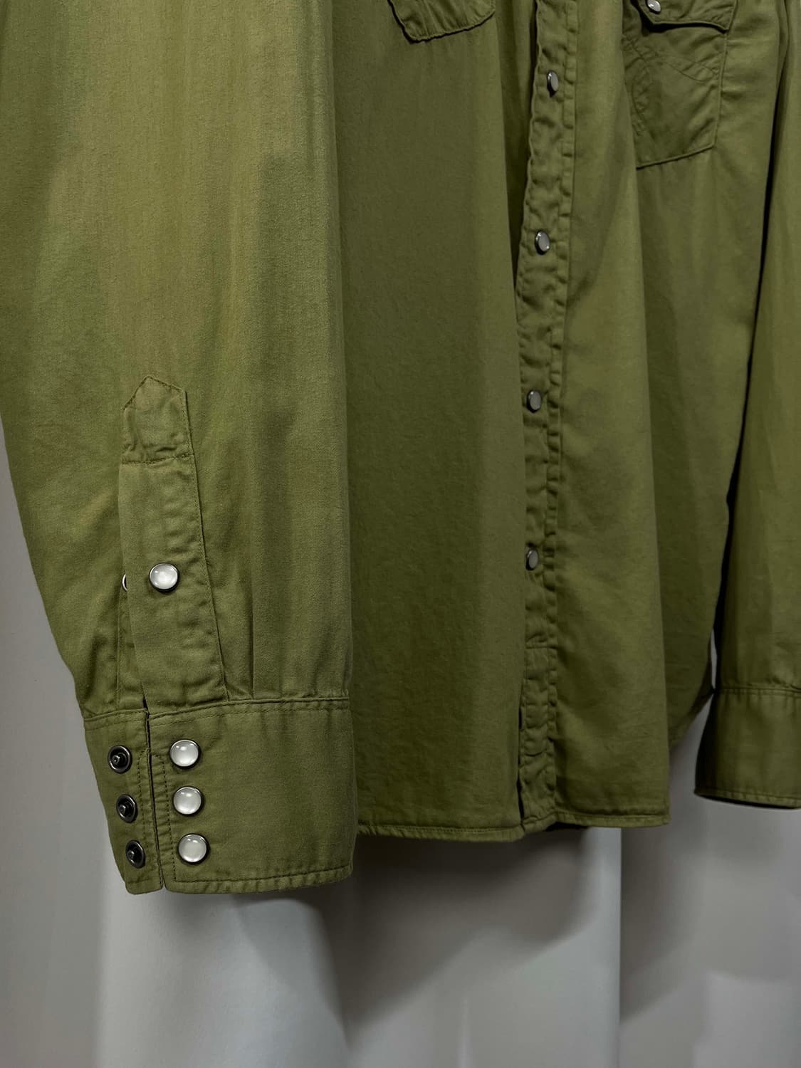 RRL 더블알엘 올리브 코튼 트윌 웨스턴 셔츠 상품이미지6