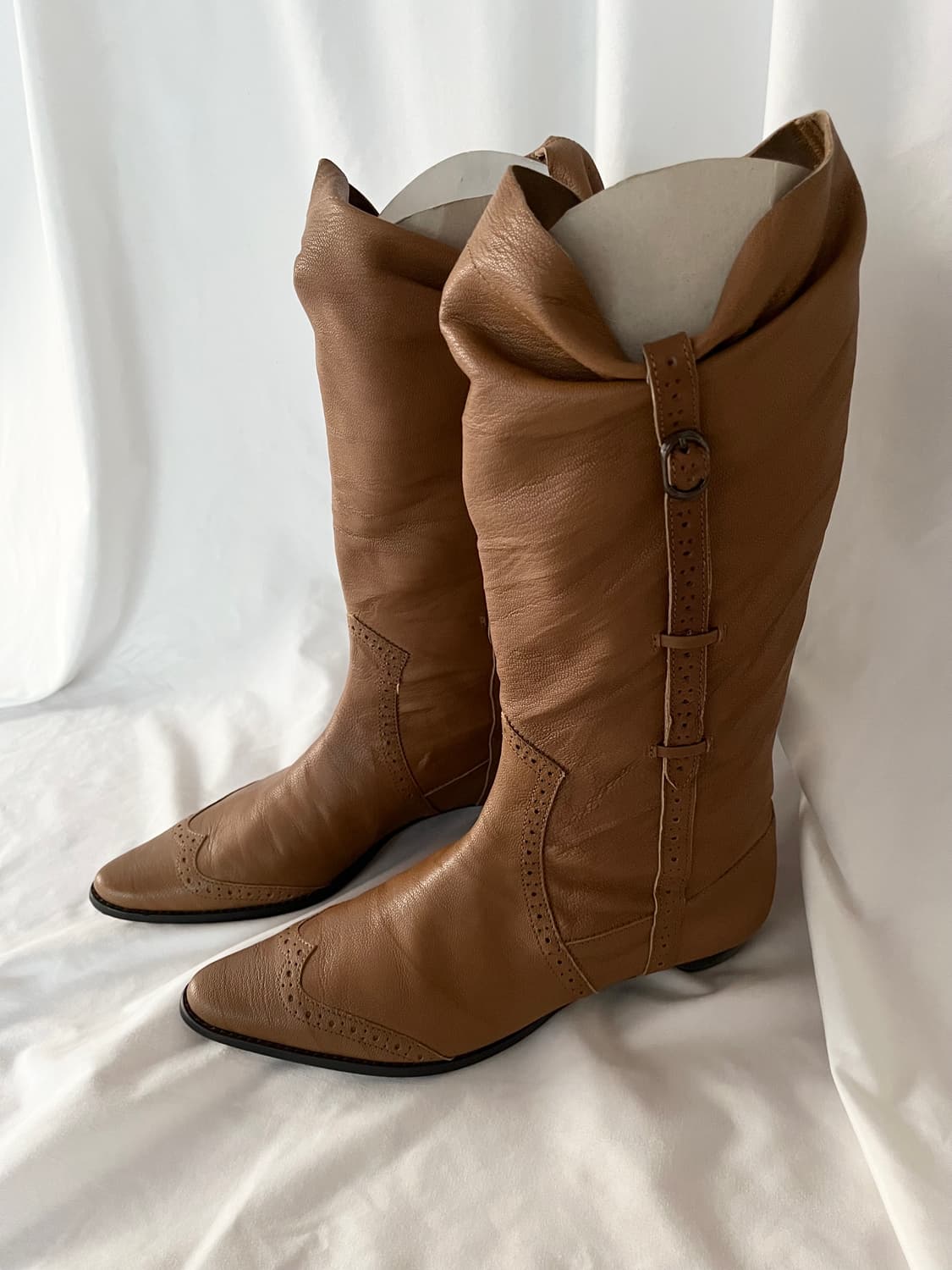 츠모리 치사토 웨스턴 버클 스트랩 소가죽 레더 부츠 상품이미지7