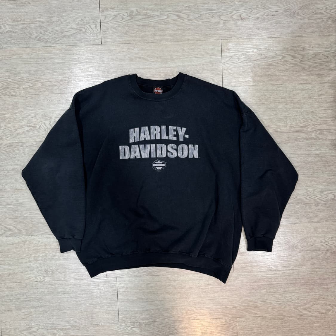 할리데이비슨 블랙 맨투맨 티셔츠 상품이미지1