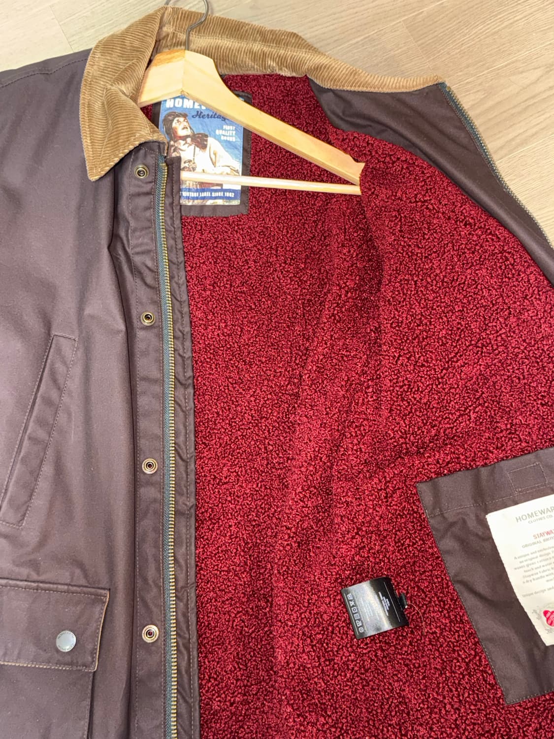 HOMESTEAD 빈티지 브라운 코듀로이 왁스 자켓 상품이미지3