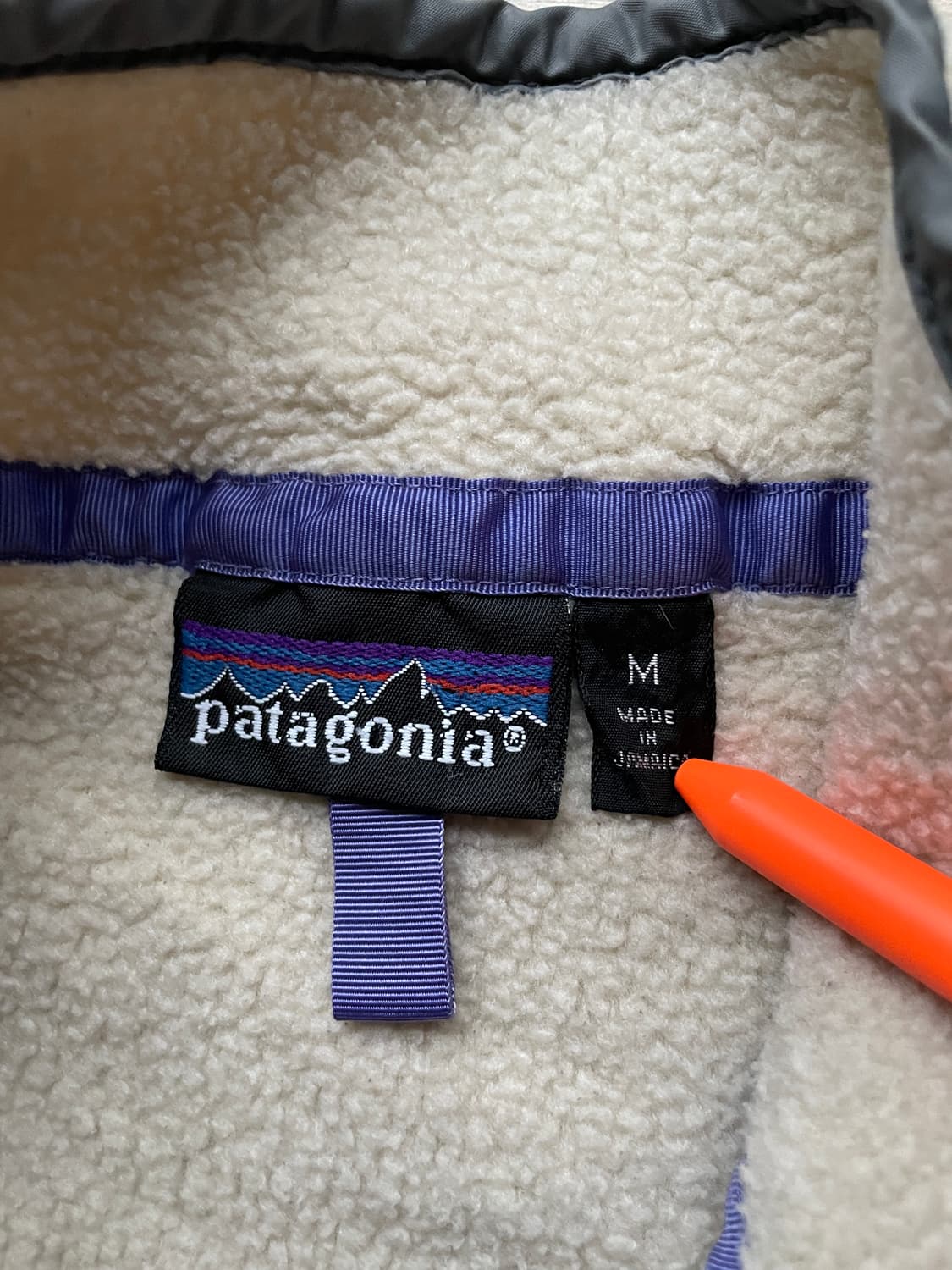 90s 파타고니아 오트밀 그레이 퍼플 rare patagonia 상품이미지3