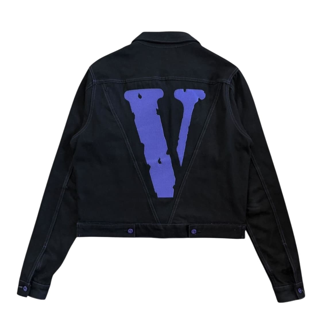 브이론 프렌즈 데님자켓 퍼플 퍼플 컬러버튼 미판 미발매  상품이미지2