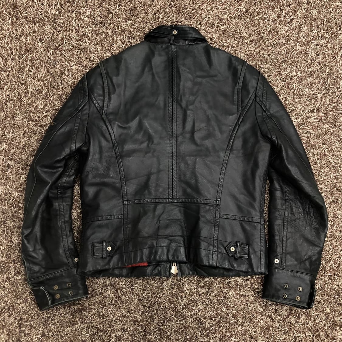 크리스찬 라크르와 양가죽 라이더 레더 가죽 바이커 자켓 상품이미지5