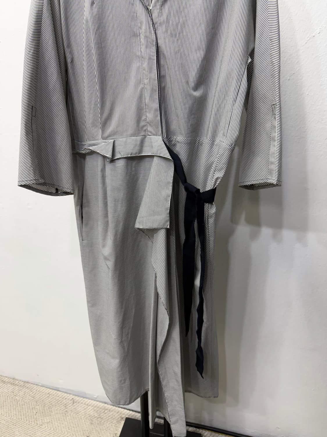 정품) TIME 타임 한섬 스트라이프 랩 셔츠 원피스 82 상품이미지3