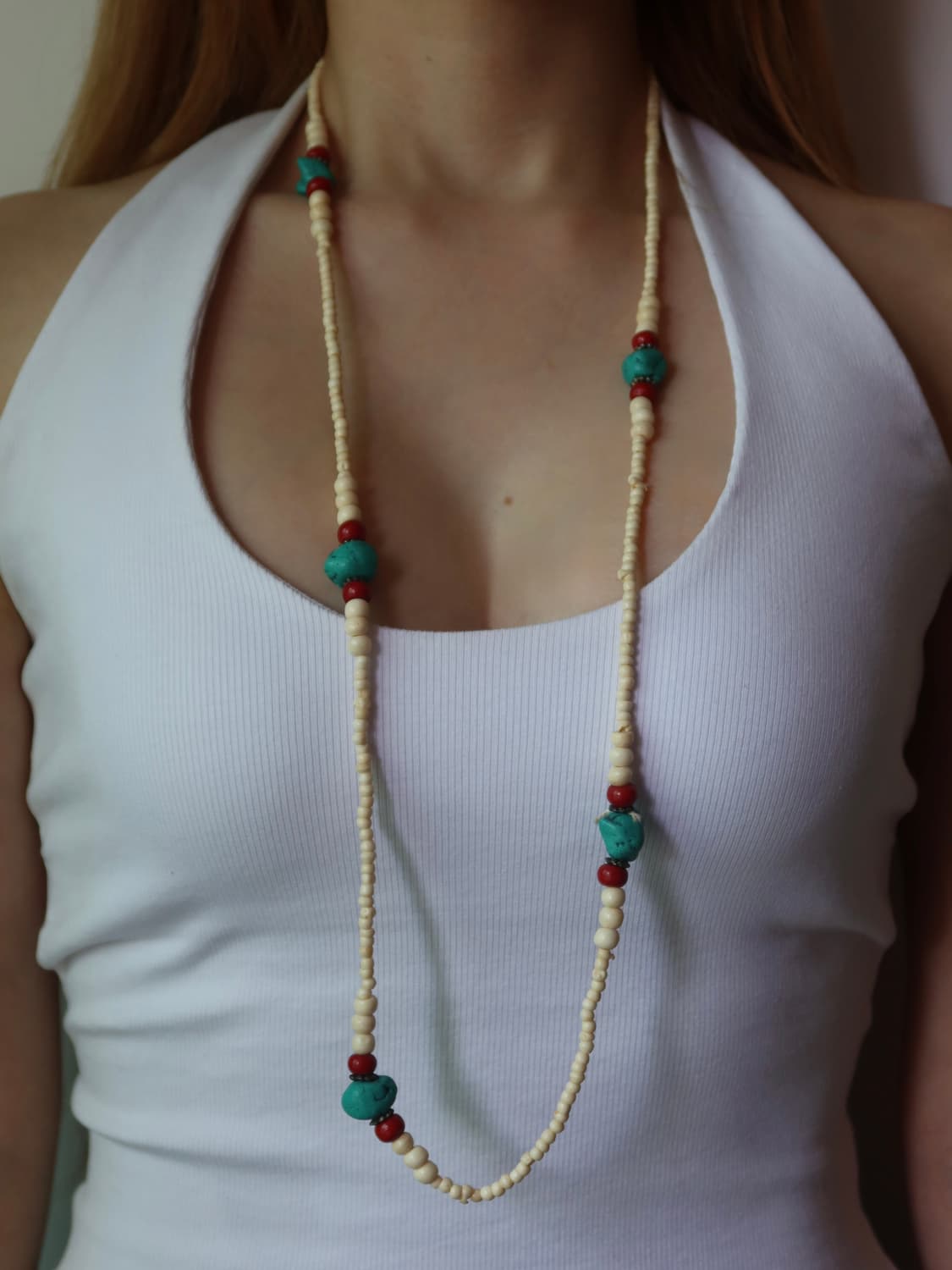 turquoise point long necklace 상품이미지1