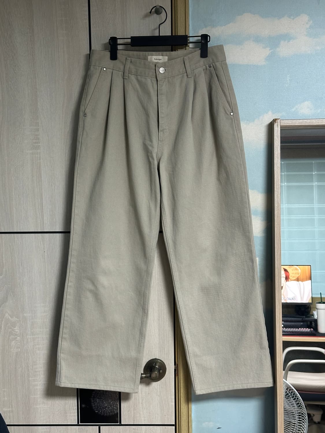 (2) 파브레가 프렌치 치노 투턱 팬츠 (클래식 베이지) 상품이미지2