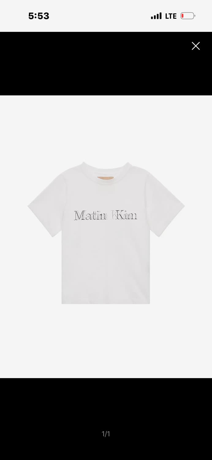 [MATIN KIM]SHADOW LOGO TOP IN WHITE 상품이미지1