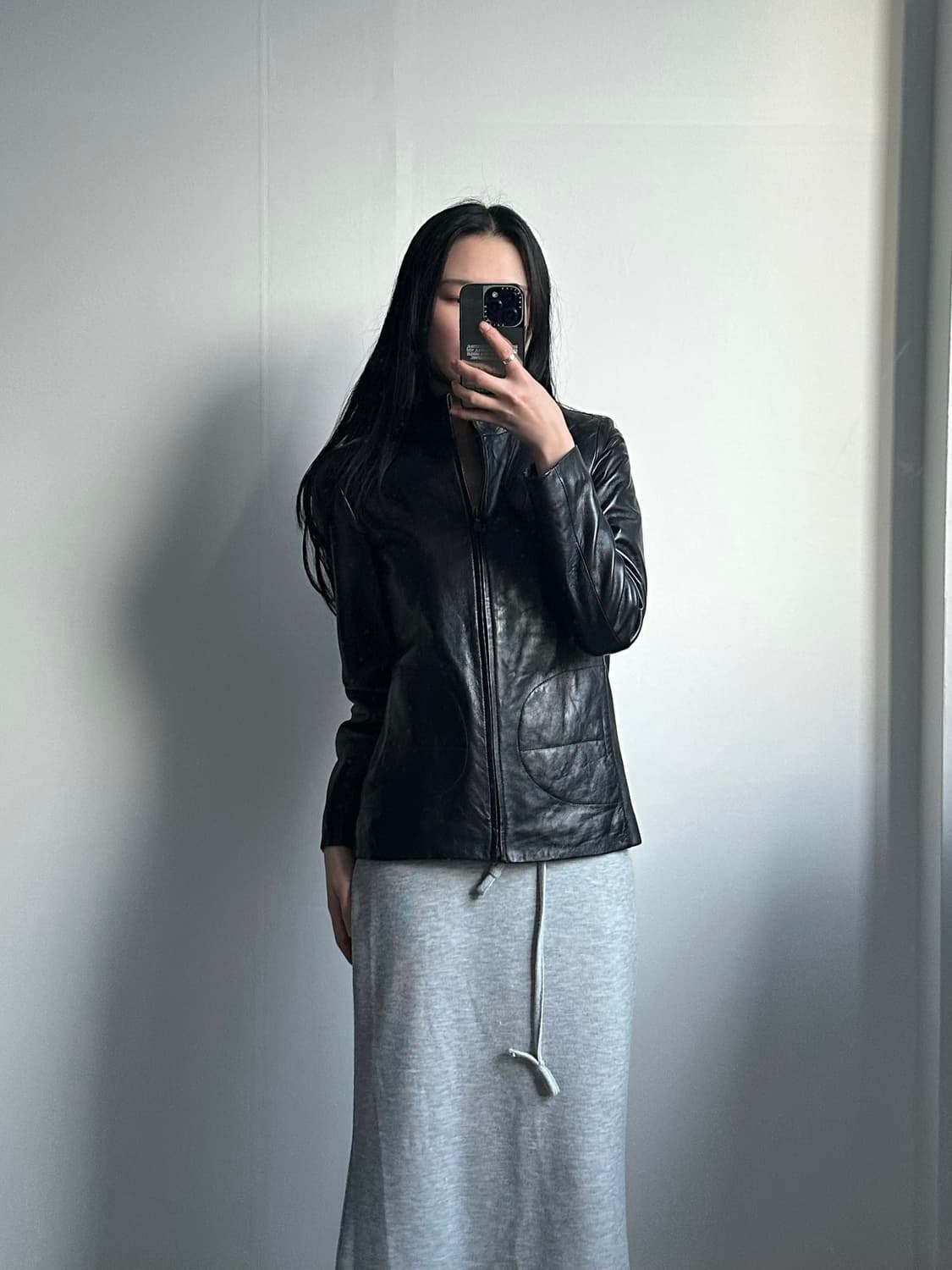Vintage 빈티지 블랙 양가죽 레더자켓 상품이미지2