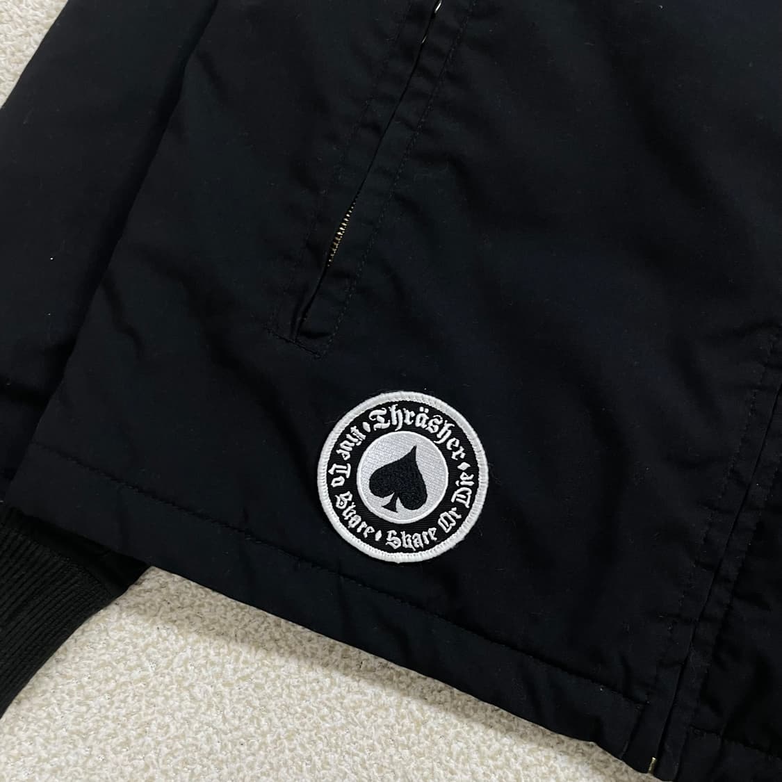 슈프림 x 트레셔 포플린 크루 자켓 블랙 상품이미지5