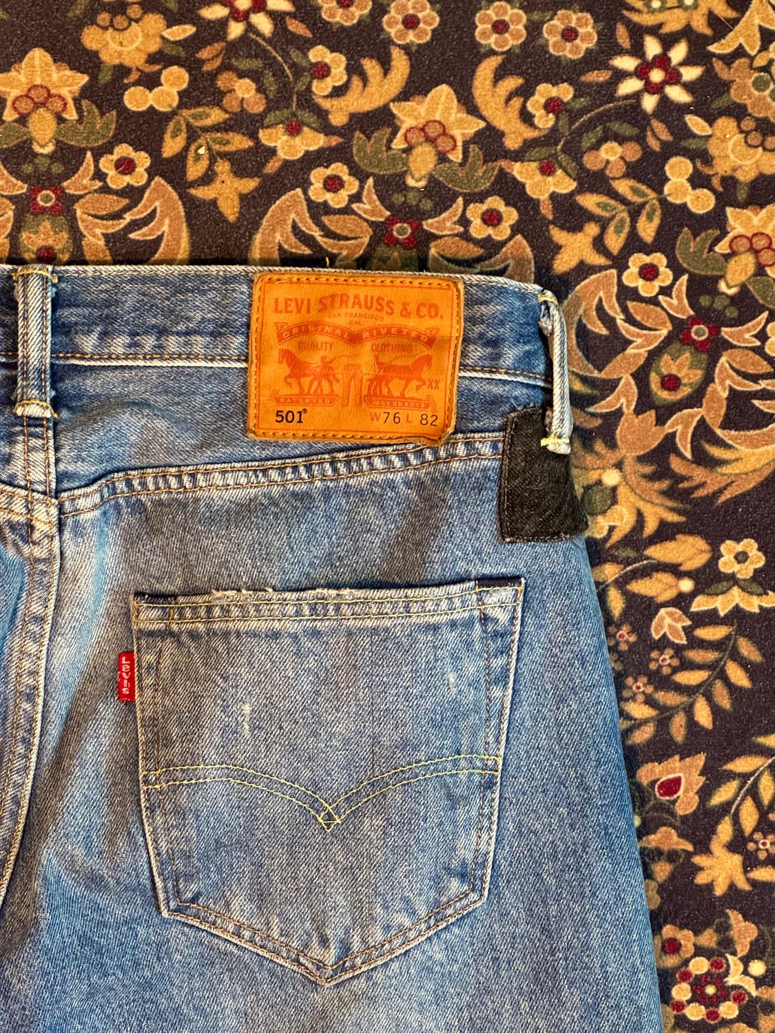 리바이스 501 데미지 리페어 패치워크 데님 상품이미지8