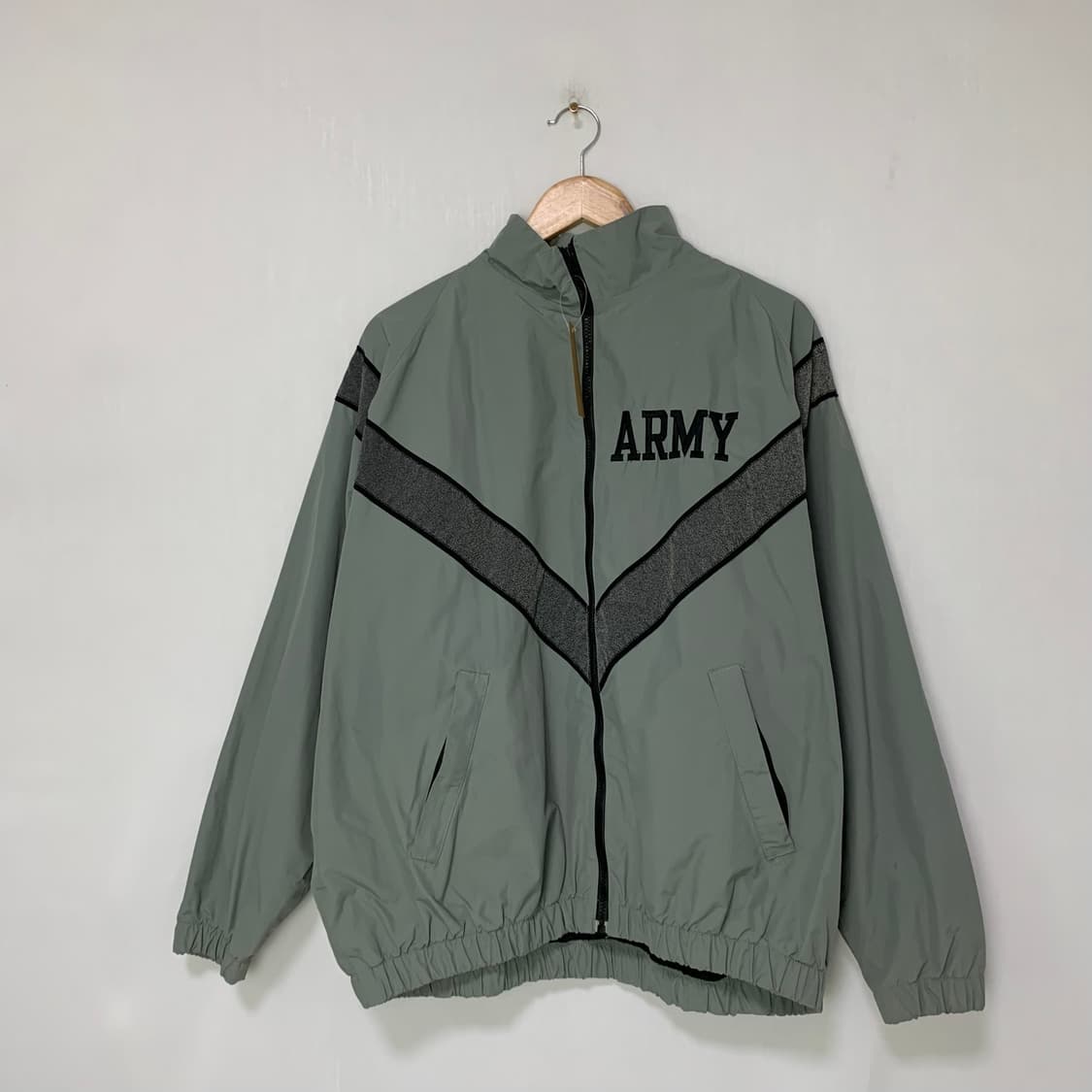 USA 빈티지 IPFU 미육군 바람막이 점퍼 민트 그레이 L 상품이미지1