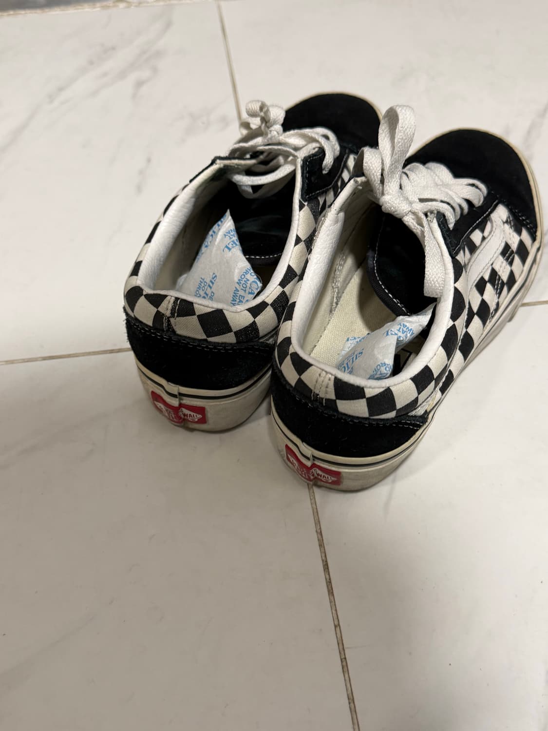 반스 올드스쿨 체커보드 블랙 앤 화이트 상품이미지4