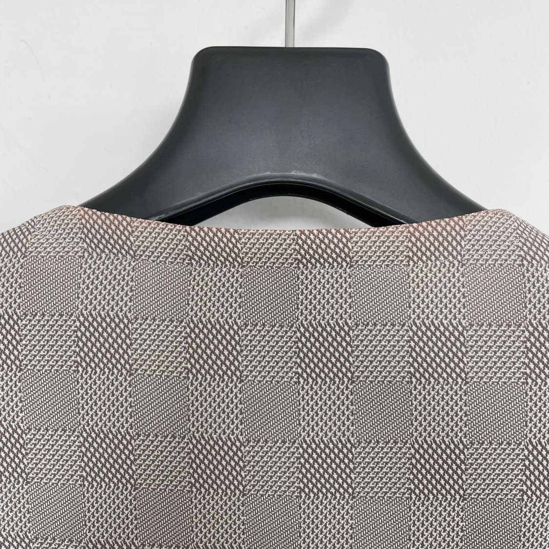 올드 지방시 체크 뉴울 4계절 논카라 자켓 상품이미지5