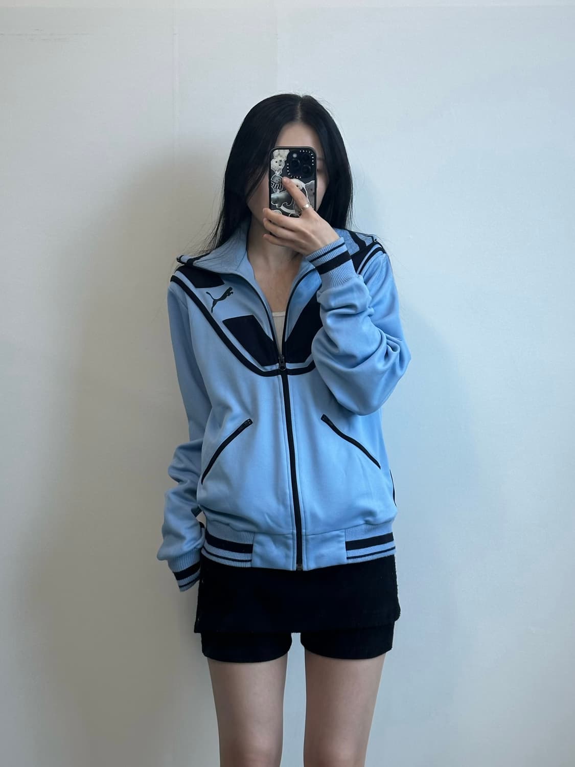 푸마 자수로고 스카이블루 트랙탑 져지 상품이미지1
