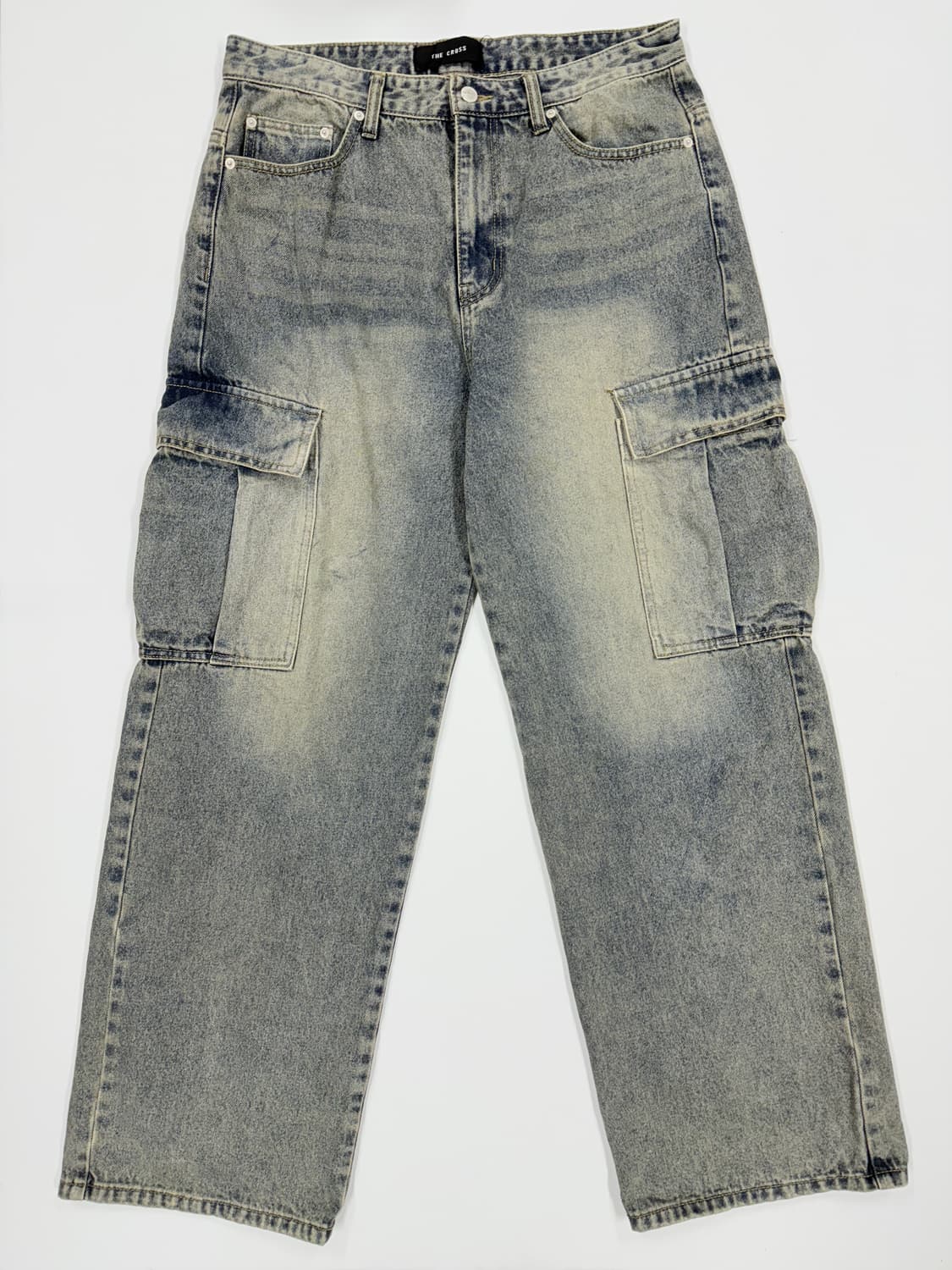빈티지 워싱 카고 데님팬츠 상품이미지1