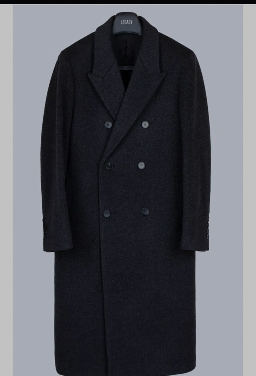 레가시 legacy 차콜 캐시미어 30 스탠다드핏 더블 코트 상품이미지1