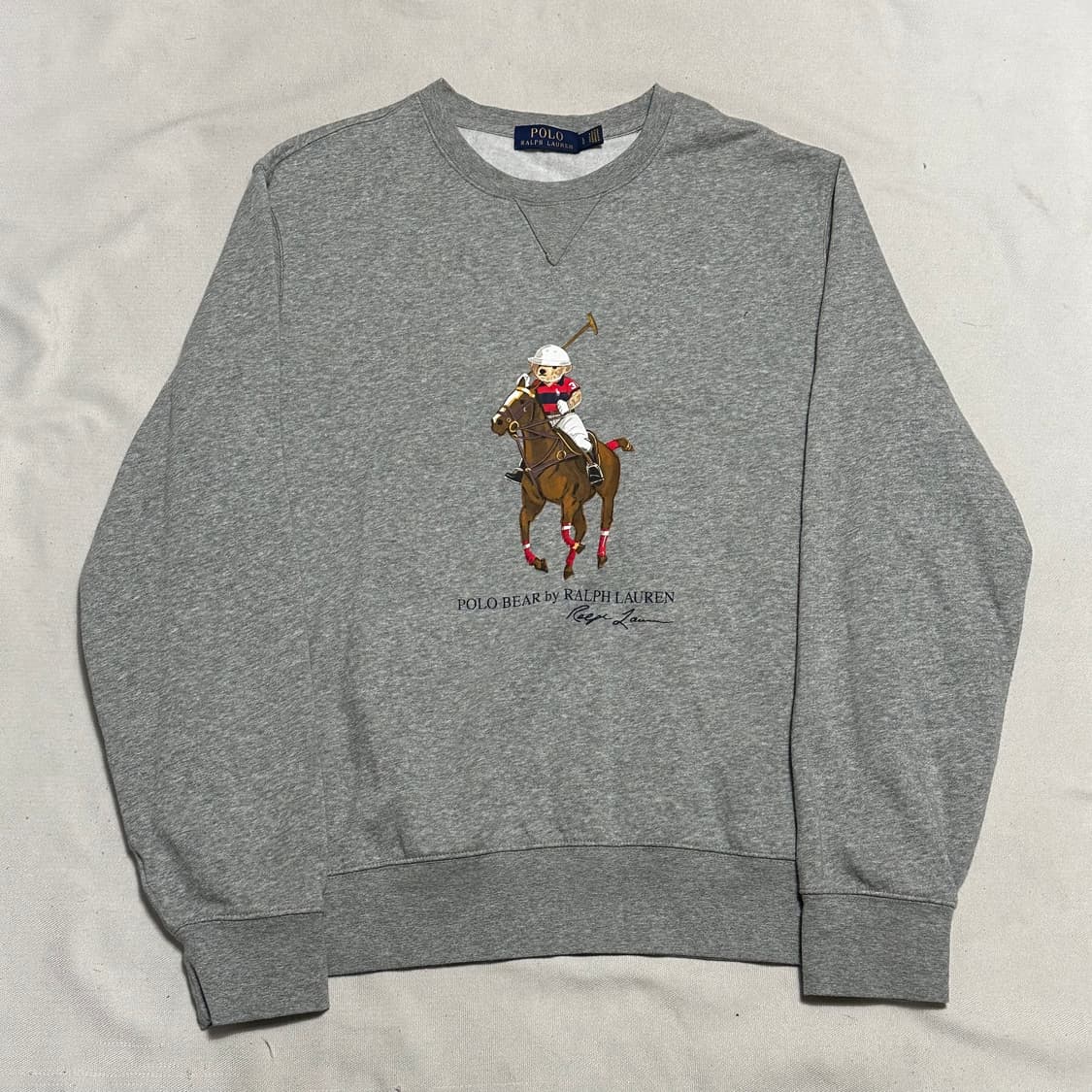 L 폴로랄프로렌 빅포니 그레이 기모 맨투맨 상품이미지2