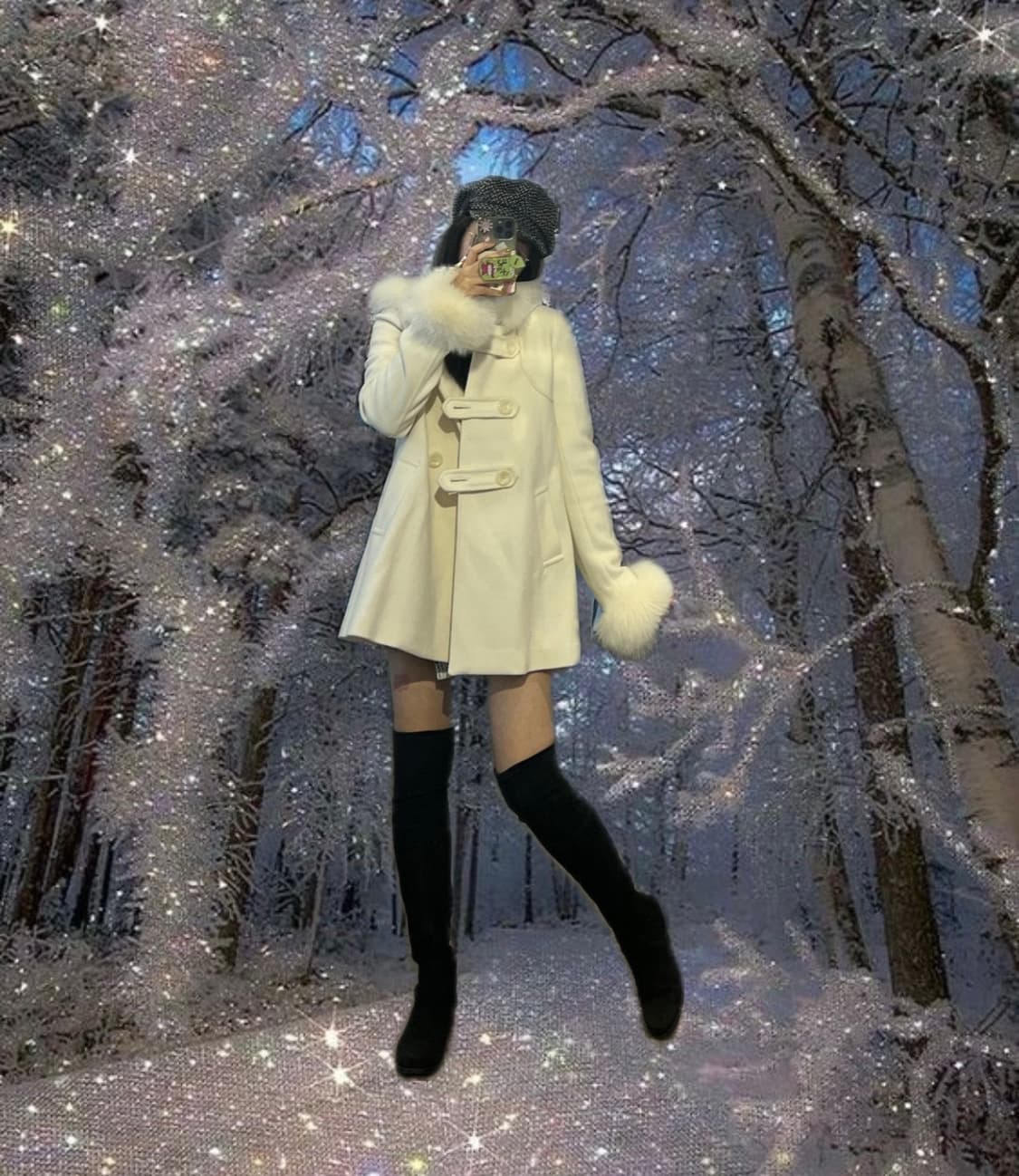 리즈리사 스타일 퍼 반코트(공쥬가되)하메갸루 상품이미지1