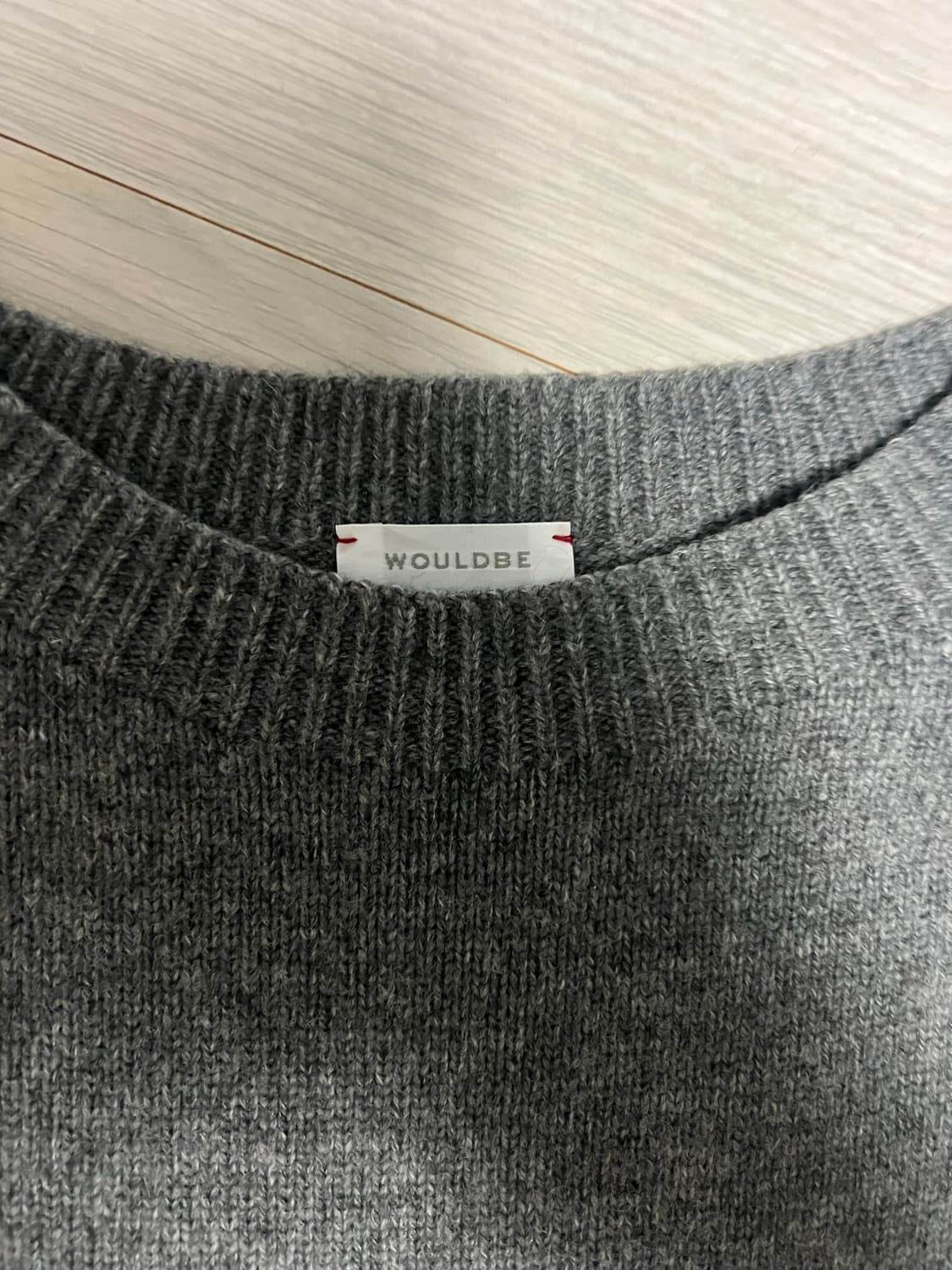 우드비 야크 울 크루넥 니트 그레이 3사이즈 상품이미지2