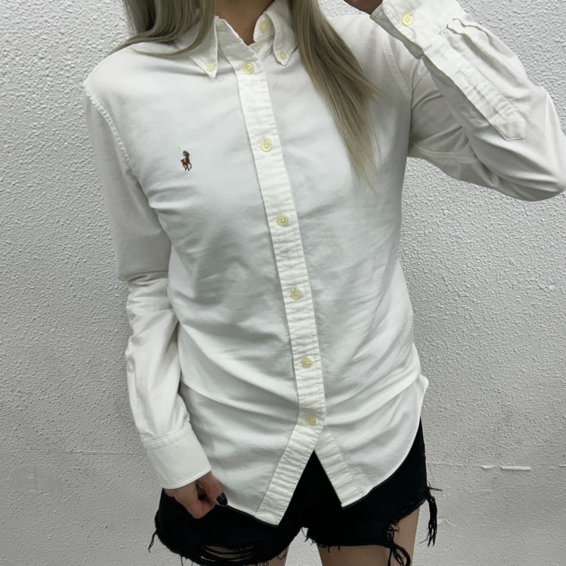 폴로 랄프로렌 브라운포니 화이트 셔츠 S 상품이미지1