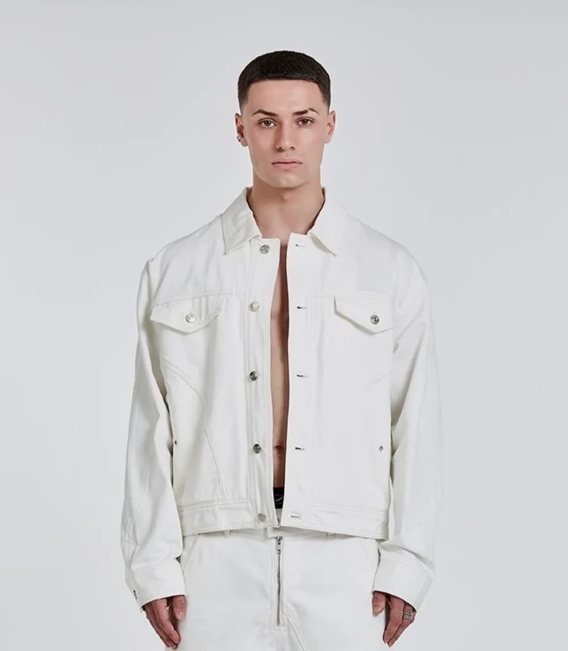 51PErCENT 크림색 데님 트러커 자켓 상품이미지1