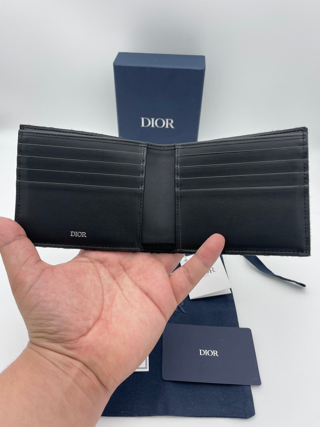 [ 풀구성 / 새상품 ] 정품 디올 오블리크 반지갑 블랙 상품이미지4