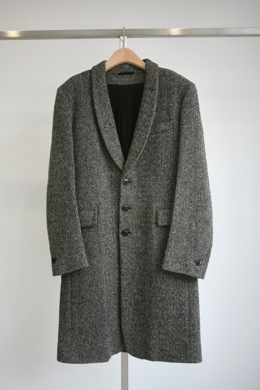 Shawl Collar Tweed Coat 상품이미지2