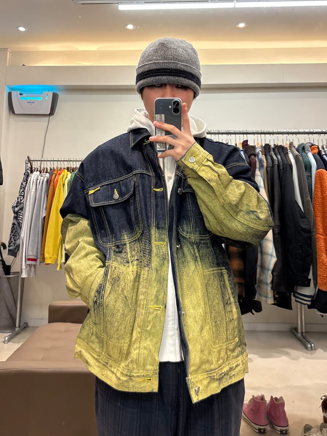 후부 프린팅 코팅 데님자켓 상품이미지9