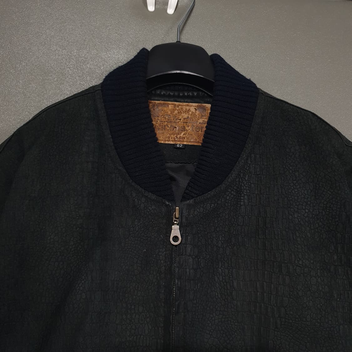 105 (XL) 위노하스터 엘리게이터 돈피 레더 블루종 자켓 상품이미지2