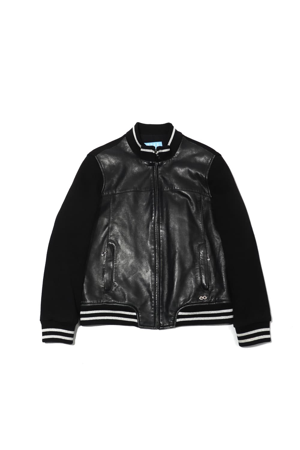 ELLE GOLF 램스킨 니트 배색 점퍼 women 90 상품이미지1